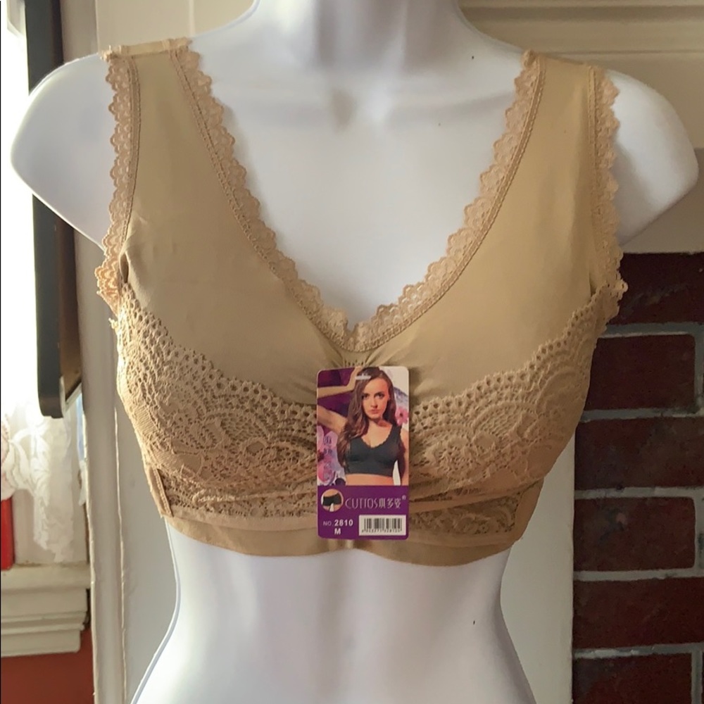 Bralet, beige, Sz Med NWT